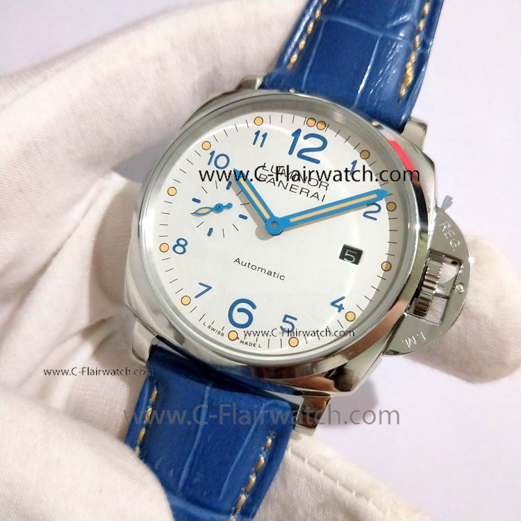 Fake Panerai PAM 906 Luminor Due Watch SS Blue Marker